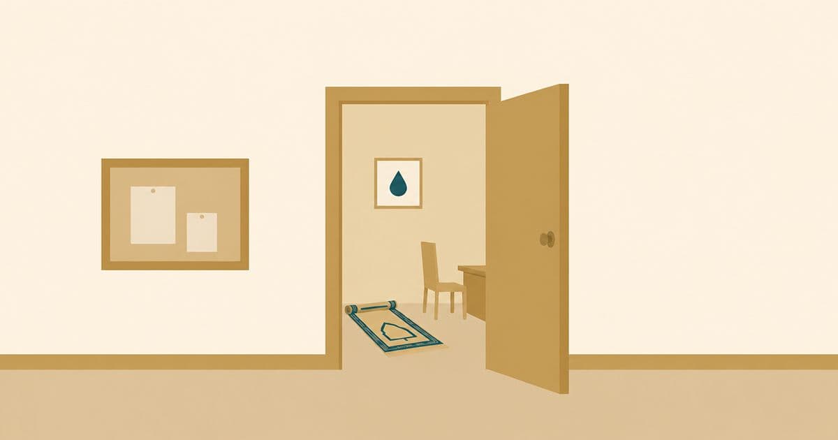 A quiet office meeting room that could be used for prayer